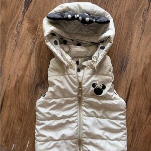 Minnie Mouse Hooded Puffy Vest with Polka Dots